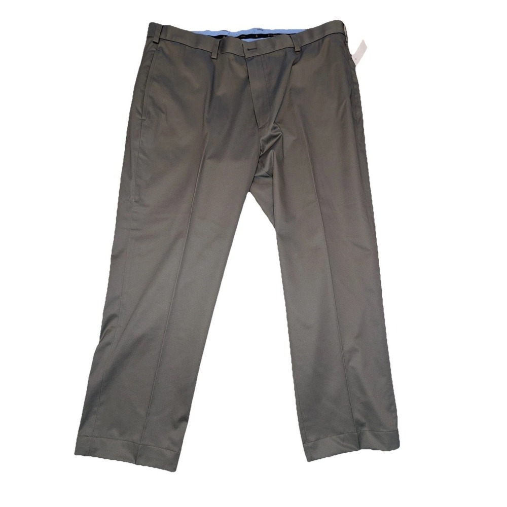 Brooks Brothers Clark Fit Advantage Chino Pants 40x30 Gray Stretch NWT